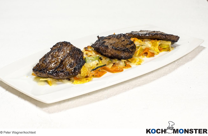 Solomillo mit Taco-Gemüse
Foto (c) Peter Wagner/kochtext
(stark reduzierte Bildqualität) Solomillo mit Taco-Gemüse