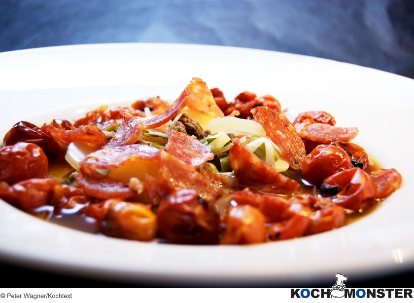 Minestrone al salsiccia
Foto (c) Peter Wagner/Kochtext
(stark reduzierte Bildqualität) Minestrone al salsiccia