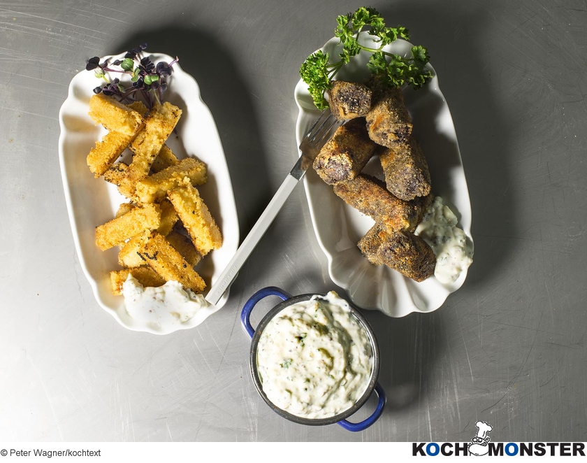 Purple Haze Nuggets mit Frites Panisses  