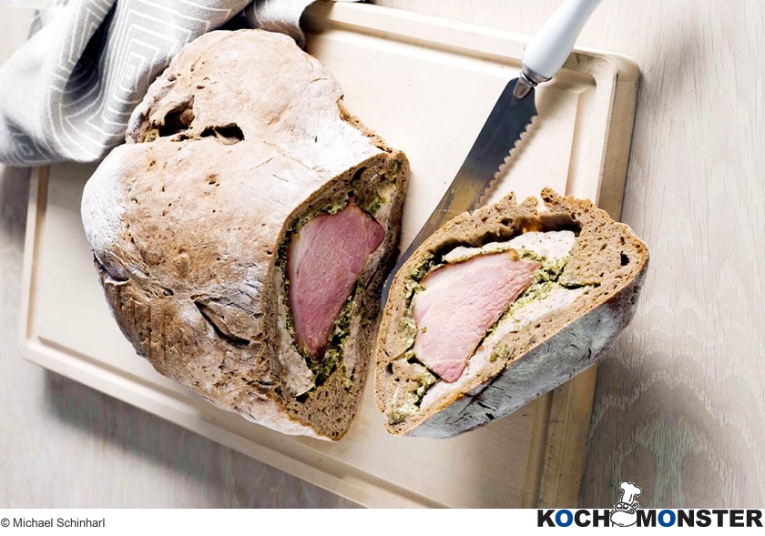 Schäufele im Brotteig