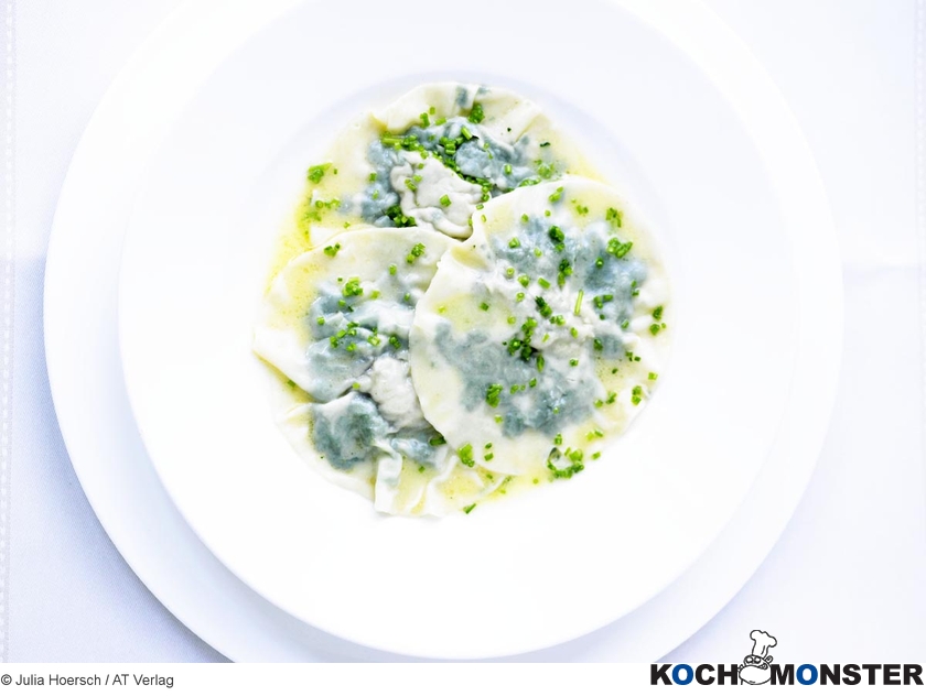 Ravioli von Austern und Spinat
Foto (c) Julia Hoersch / AT Verlag
(stark reduzierte Bildqualität) Ravioli von Austern und Spinat