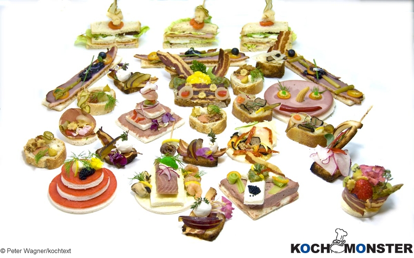 Canapés de luxe
Foto (c) Peter Wagner/kochtext
(stark reduzierte Bildqualität) Canapés de luxe