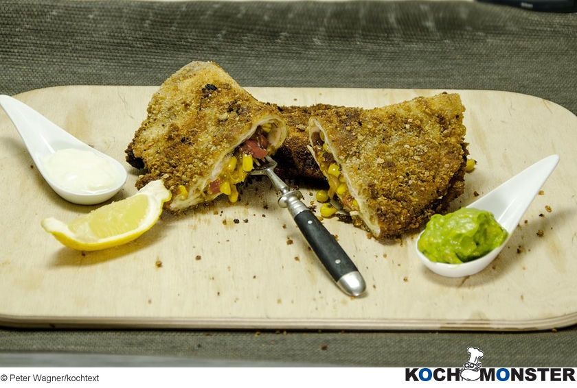 Quesadilla Cordon Bleu
Foto (c) Peter Wagner/kochtext
(stark reduzierte Bildqualität) Quesadilla Cordon Bleu
