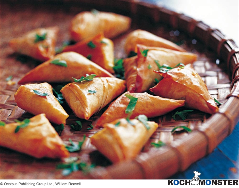 Brioutas mit Gemüsefüllung