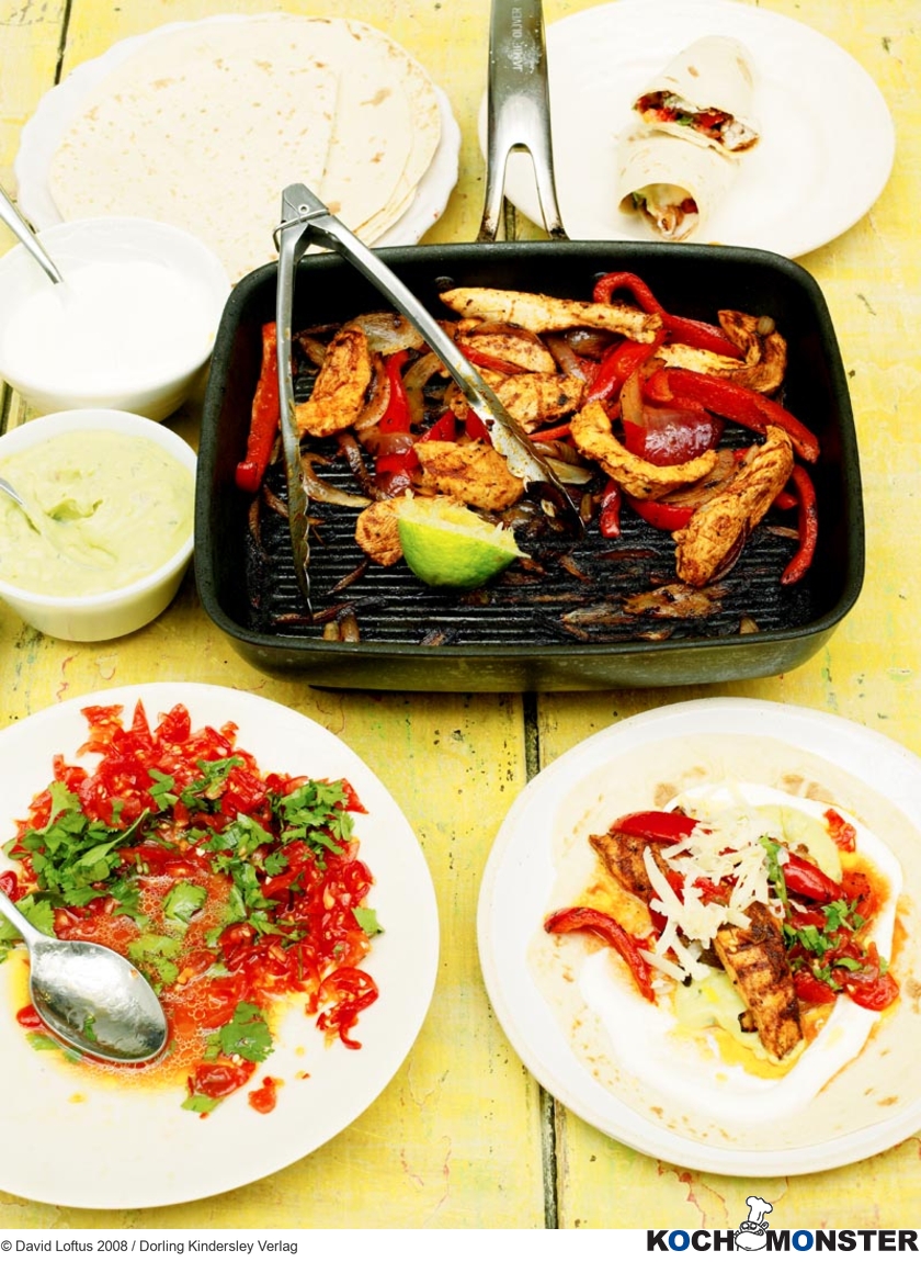 Hähnchen-Fajitas