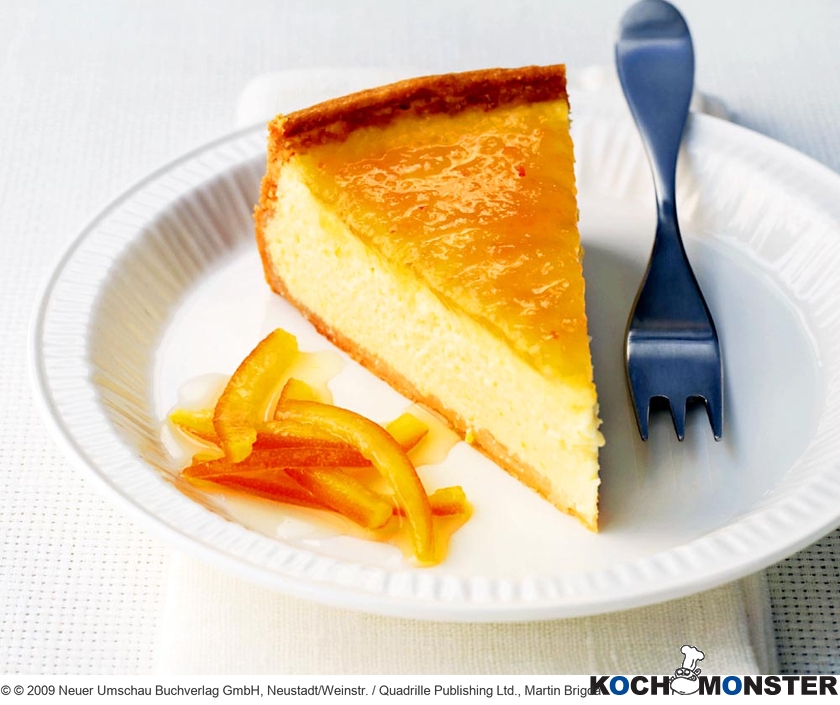Orangen-Käse-Kuchen
Foto (c) © 2009 Neuer Umschau Buchverlag GmbH, Neustadt/Weinstr. / Quadrille Publishing Ltd., Martin Brigdale
(stark reduzierte Bildqualität) Orangen-Käse-Kuchen