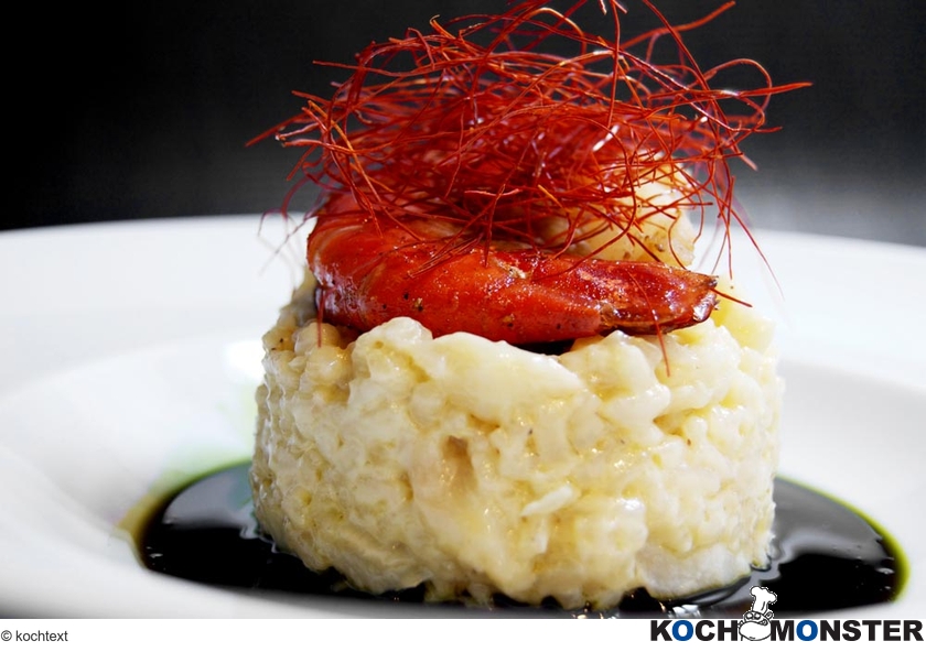 Spargelrisotto mit Wild-Garnelen
Foto (c) kochtext
(stark reduzierte Bildqualität) Spargelrisotto mit Wild-Garnelen